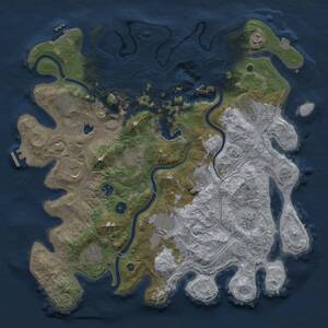 Thumbnail Rust Map: Procedural Map, Size: 4300, Seed: 1802152399, 17 Monuments