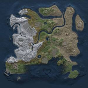 Thumbnail Rust Map: Procedural Map, Size: 3500, Seed: 1108744530, 14 Monuments