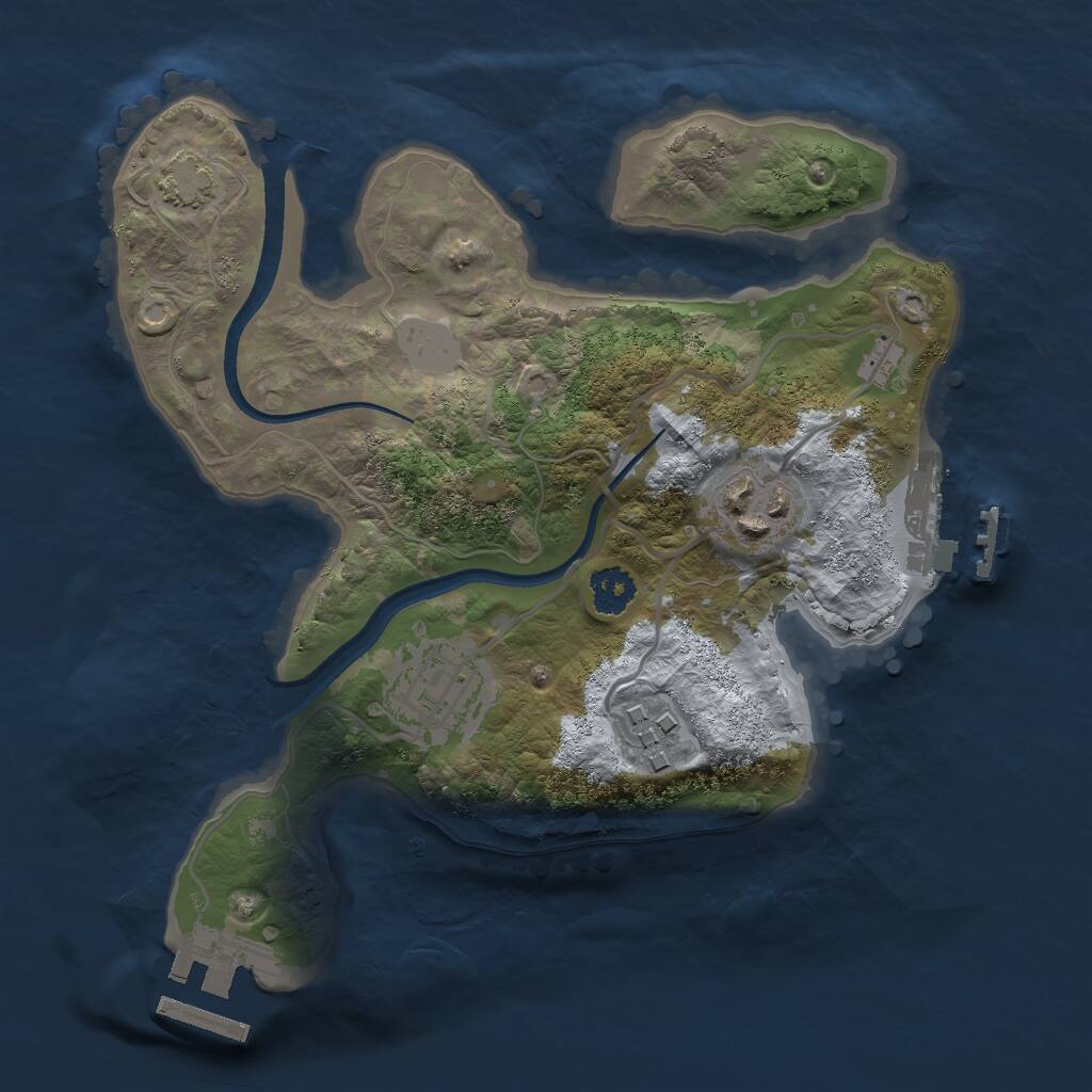 Rust Map: Procedural Map, Size: 2350, Seed: 1010956151, 7 Monuments