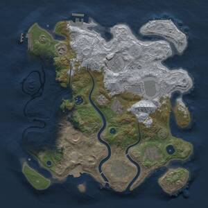 Thumbnail Rust Map: Procedural Map, Size: 3500, Seed: 1884759711, 15 Monuments