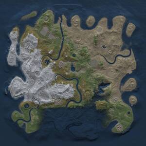 Thumbnail Rust Map: Procedural Map, Size: 4300, Seed: 315, 15 Monuments