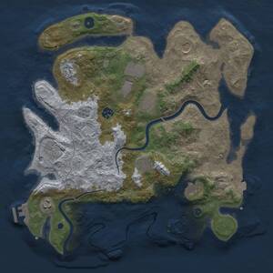 Thumbnail Rust Map: Procedural Map, Size: 3750, Seed: 771804, 16 Monuments