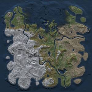 Thumbnail Rust Map: Procedural Map, Size: 5000, Seed: 118218, 16 Monuments