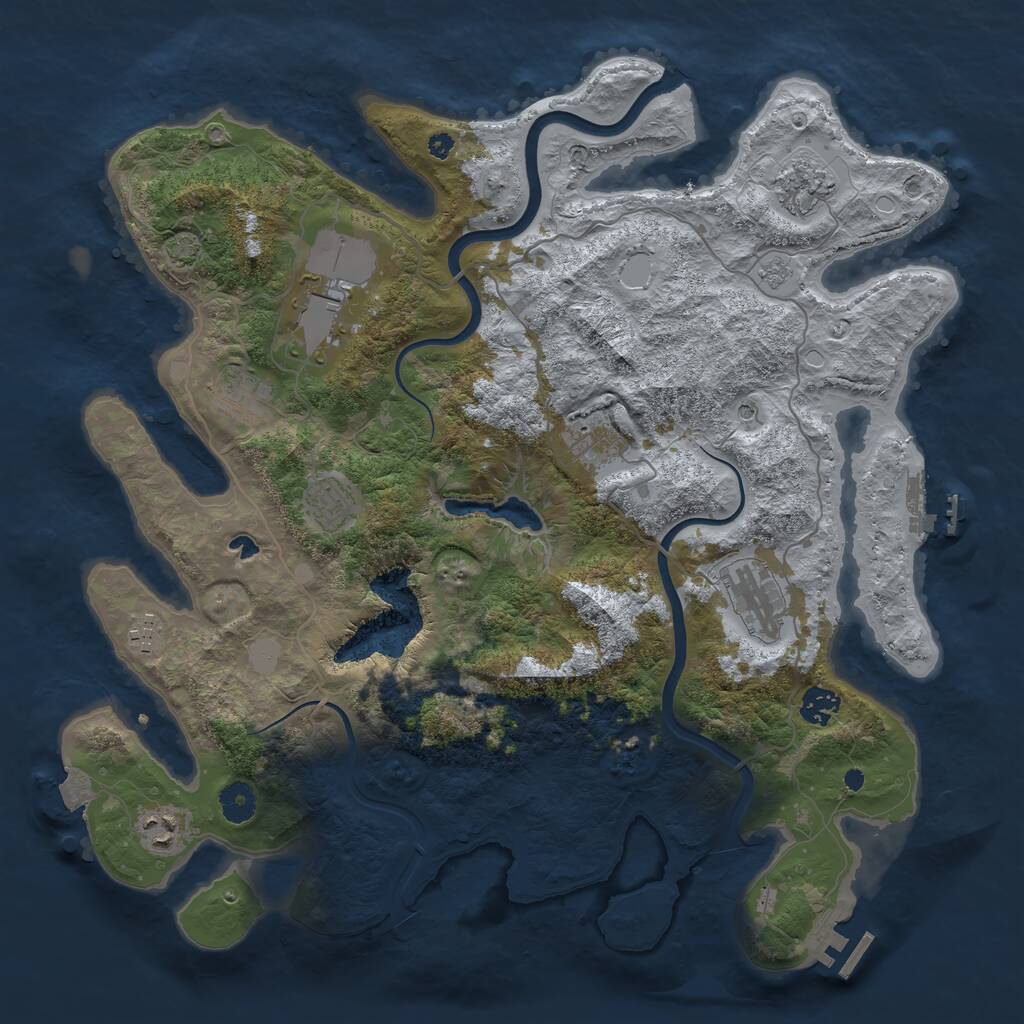 Rust Map: Procedural Map, Size: 4000, Seed: 904, 15 Monuments