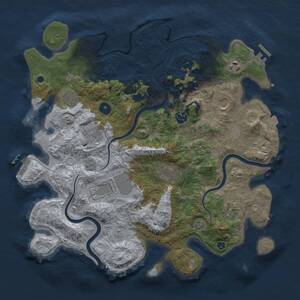 Thumbnail Rust Map: Procedural Map, Size: 3800, Seed: 6456534, 15 Monuments