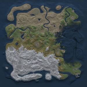Thumbnail Rust Map: Procedural Map, Size: 4800, Seed: 20250904, 17 Monuments
