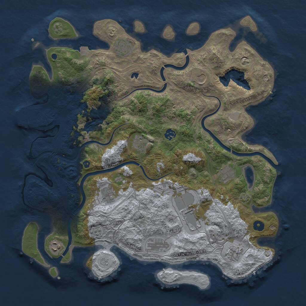 Rust Map: Procedural Map, Size: 4250, Seed: 1594703152, 16 Monuments