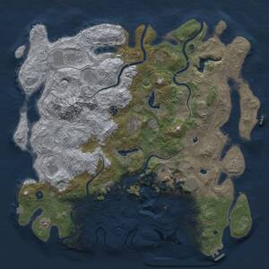 Thumbnail Rust Map: Procedural Map, Size: 5000, Seed: 1757073722, 17 Monuments