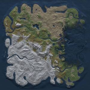 Thumbnail Rust Map: Procedural Map, Size: 5500, Seed: 1481280326, 17 Monuments