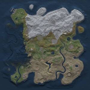 Thumbnail Rust Map: Procedural Map, Size: 4000, Seed: 1680984958, 17 Monuments