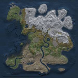 Thumbnail Rust Map: Procedural Map, Size: 3500, Seed: 2034, 14 Monuments