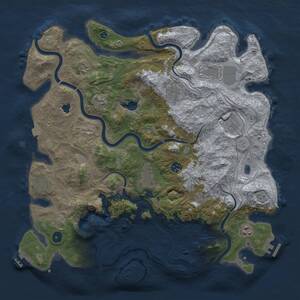 Thumbnail Rust Map: Procedural Map, Size: 4250, Seed: 1321940903, 16 Monuments