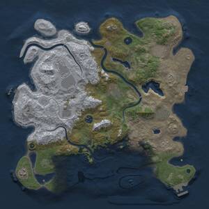 Thumbnail Rust Map: Procedural Map, Size: 4000, Seed: 94225785, 14 Monuments