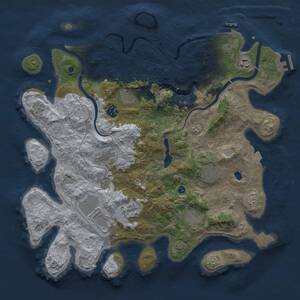 Thumbnail Rust Map: Procedural Map, Size: 4000, Seed: 48194, 15 Monuments