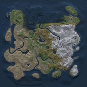Thumbnail Rust Map: Procedural Map, Size: 4000, Seed: 590299510, 14 Monuments