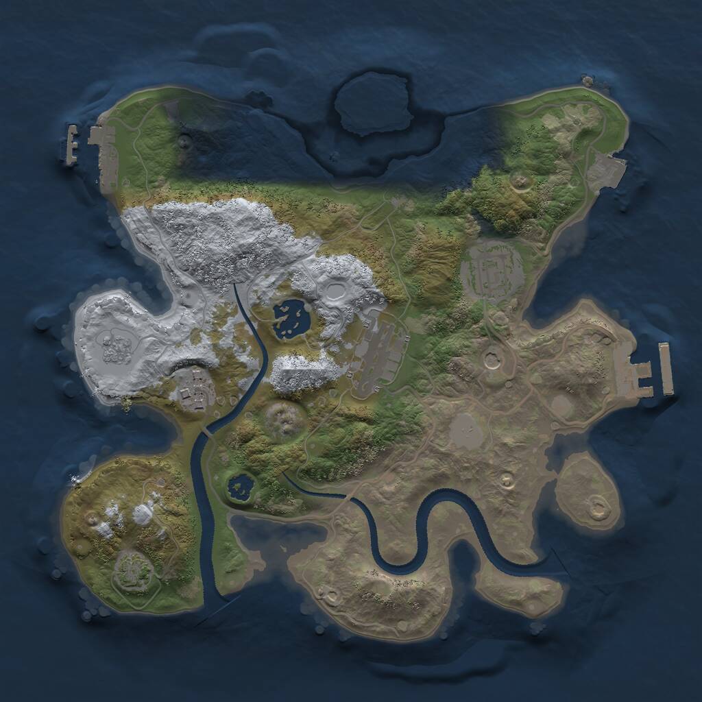 Rust Map: Procedural Map, Size: 2700, Seed: 432632164, 10 Monuments