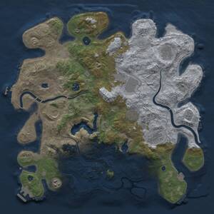 Thumbnail Rust Map: Procedural Map, Size: 4000, Seed: 109042025, 15 Monuments
