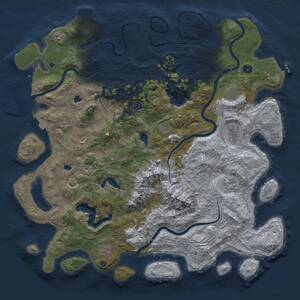 Thumbnail Rust Map: Procedural Map, Size: 5000, Seed: 1980770097, 15 Monuments