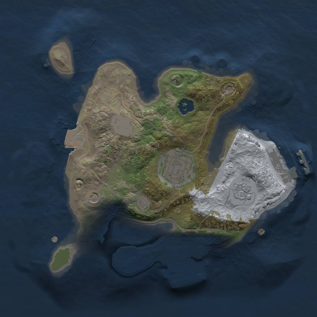 Rust Map: Procedural Map, Size: 2000, Seed: 1507425390, 6 Monuments