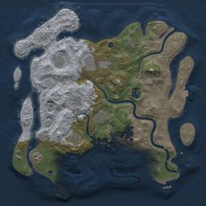 Thumbnail Rust Map: Procedural Map, Size: 3750, Seed: 1887230700, 16 Monuments