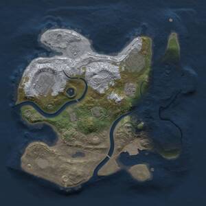 Thumbnail Rust Map: Procedural Map, Size: 2500, Seed: 1809381665, 8 Monuments