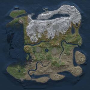 Thumbnail Rust Map: Procedural Map, Size: 3700, Seed: 822215108, 13 Monuments