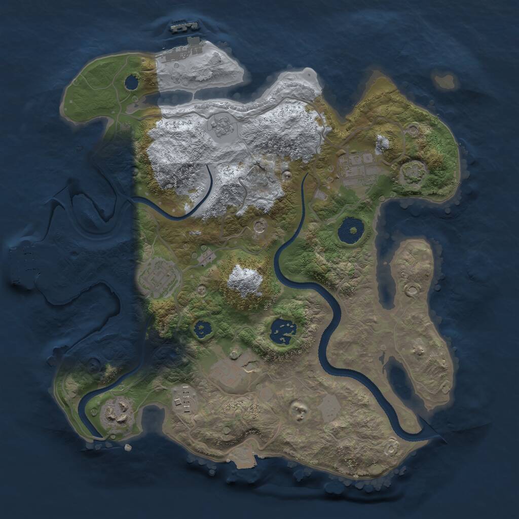 Rust Map: Procedural Map, Size: 2995, Seed: 29950, 12 Monuments