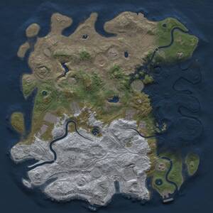 Thumbnail Rust Map: Procedural Map, Size: 4500, Seed: 206131561, 17 Monuments