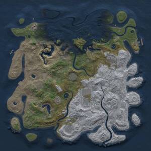 Thumbnail Rust Map: Procedural Map, Size: 4500, Seed: 398693775, 16 Monuments