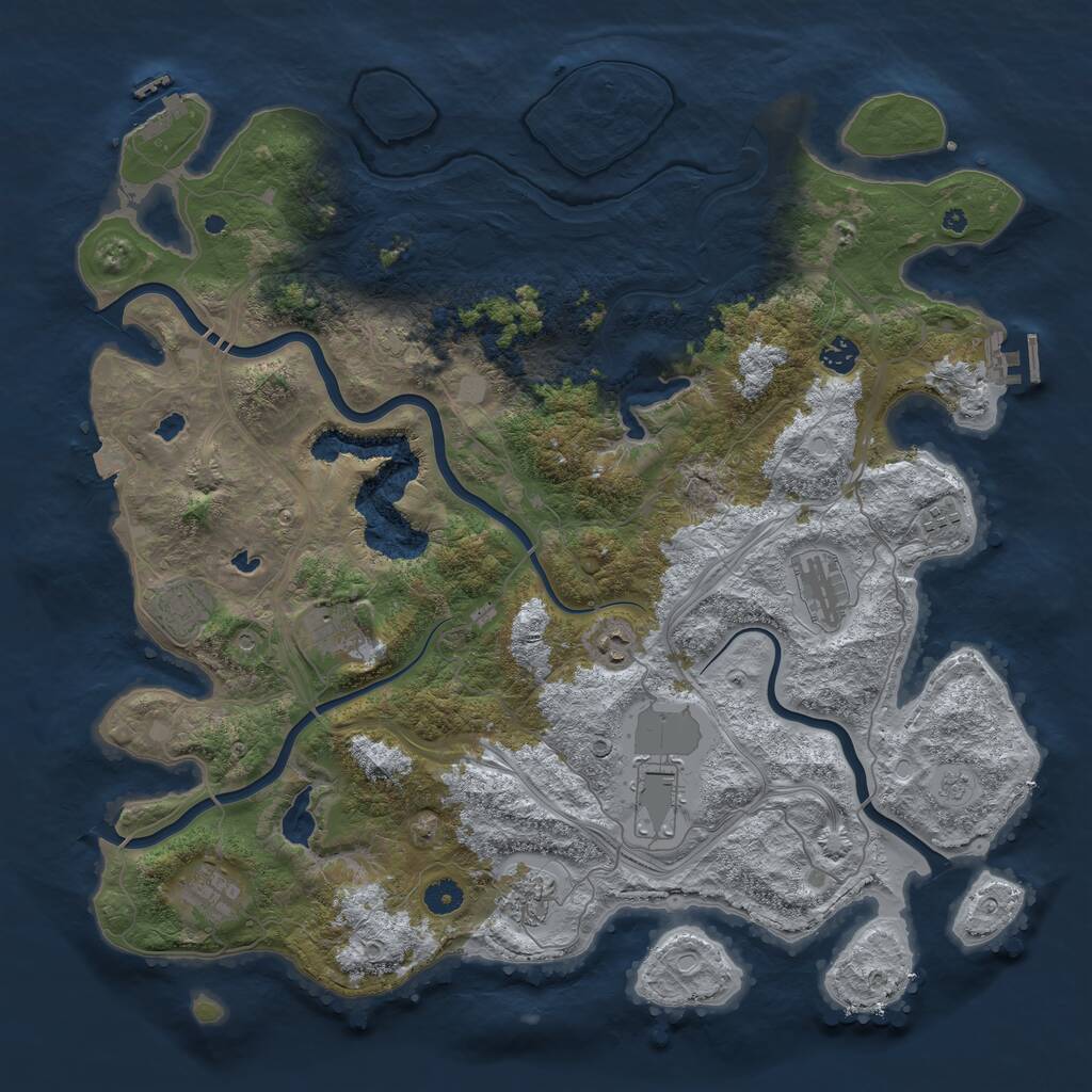 Rust Map: Procedural Map, Size: 4500, Seed: 506945936, 15 Monuments