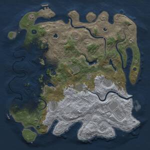 Thumbnail Rust Map: Procedural Map, Size: 4500, Seed: 1497356704, 17 Monuments