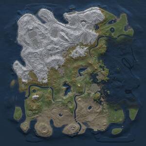 Thumbnail Rust Map: Procedural Map, Size: 4500, Seed: 1757266723, 17 Monuments