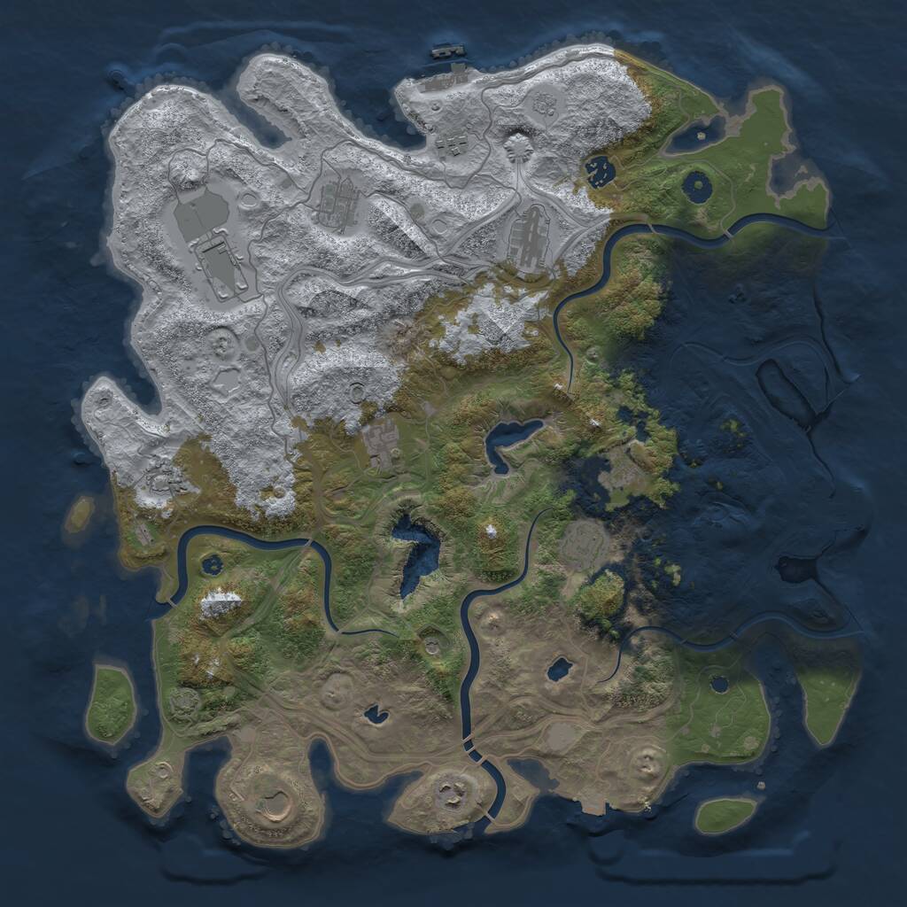 Rust Map: Procedural Map, Size: 4500, Seed: 1757266723, 17 Monuments