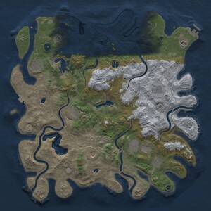 Thumbnail Rust Map: Procedural Map, Size: 4500, Seed: 603057717, 15 Monuments