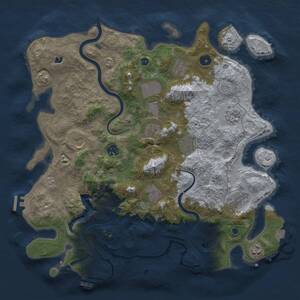 Thumbnail Rust Map: Procedural Map, Size: 4000, Seed: 1579013693, 17 Monuments