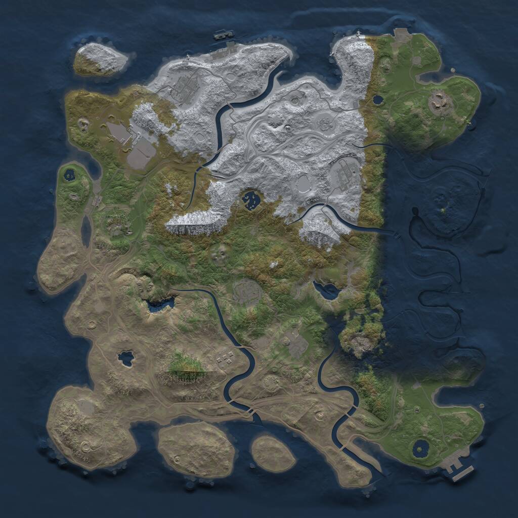 Rust Map: Procedural Map, Size: 4420, Seed: 425258, 15 Monuments