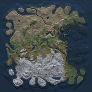 Thumbnail Rust Map: Procedural Map, Size: 4800, Seed: 208335234, 17 Monuments