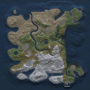 Thumbnail Rust Map: Procedural Map, Size: 3500, Seed: 81371809, 15 Monuments