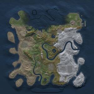 Thumbnail Rust Map: Procedural Map, Size: 3500, Seed: 1443839275, 14 Monuments