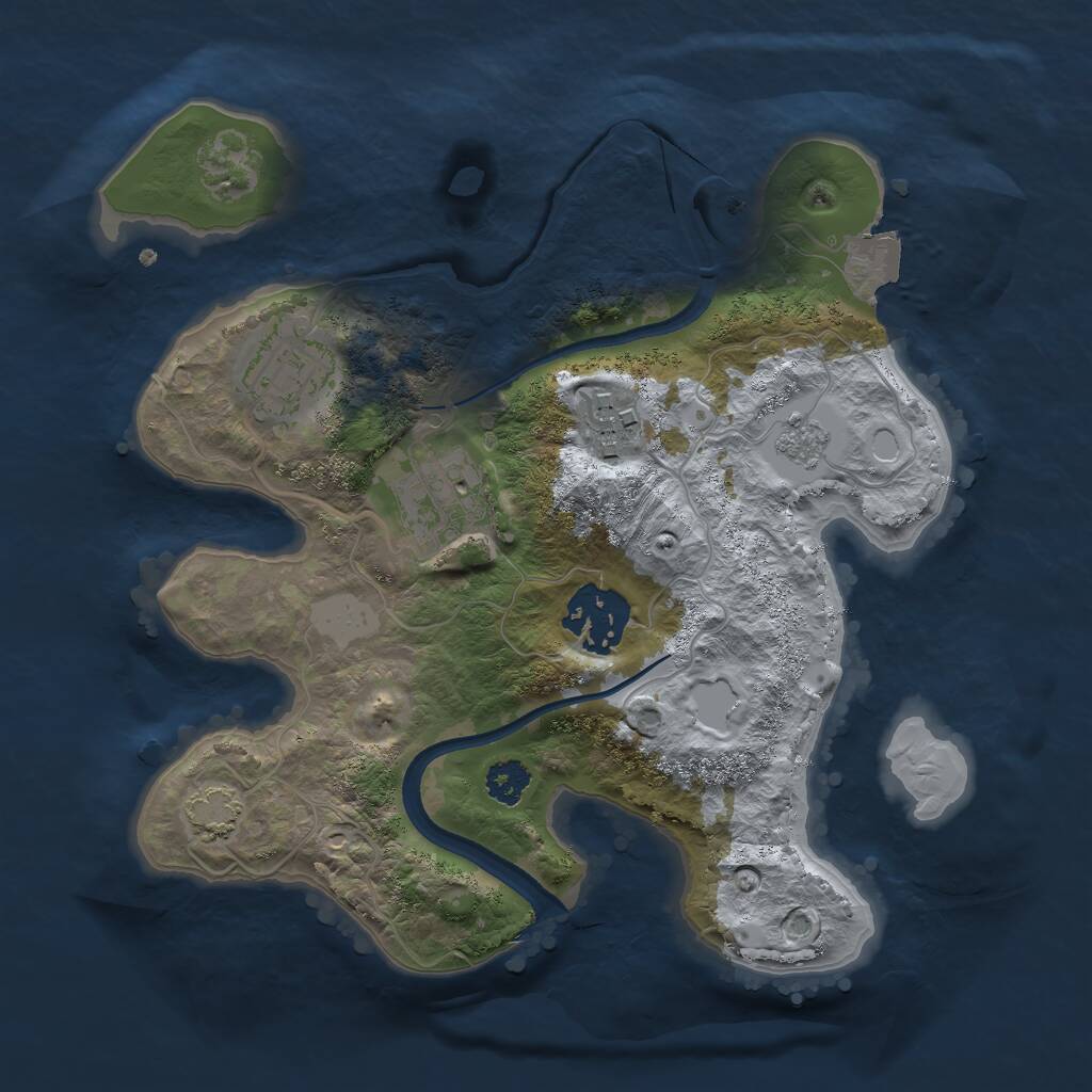 Rust Map: Procedural Map, Size: 2500, Seed: 1598594762, 7 Monuments
