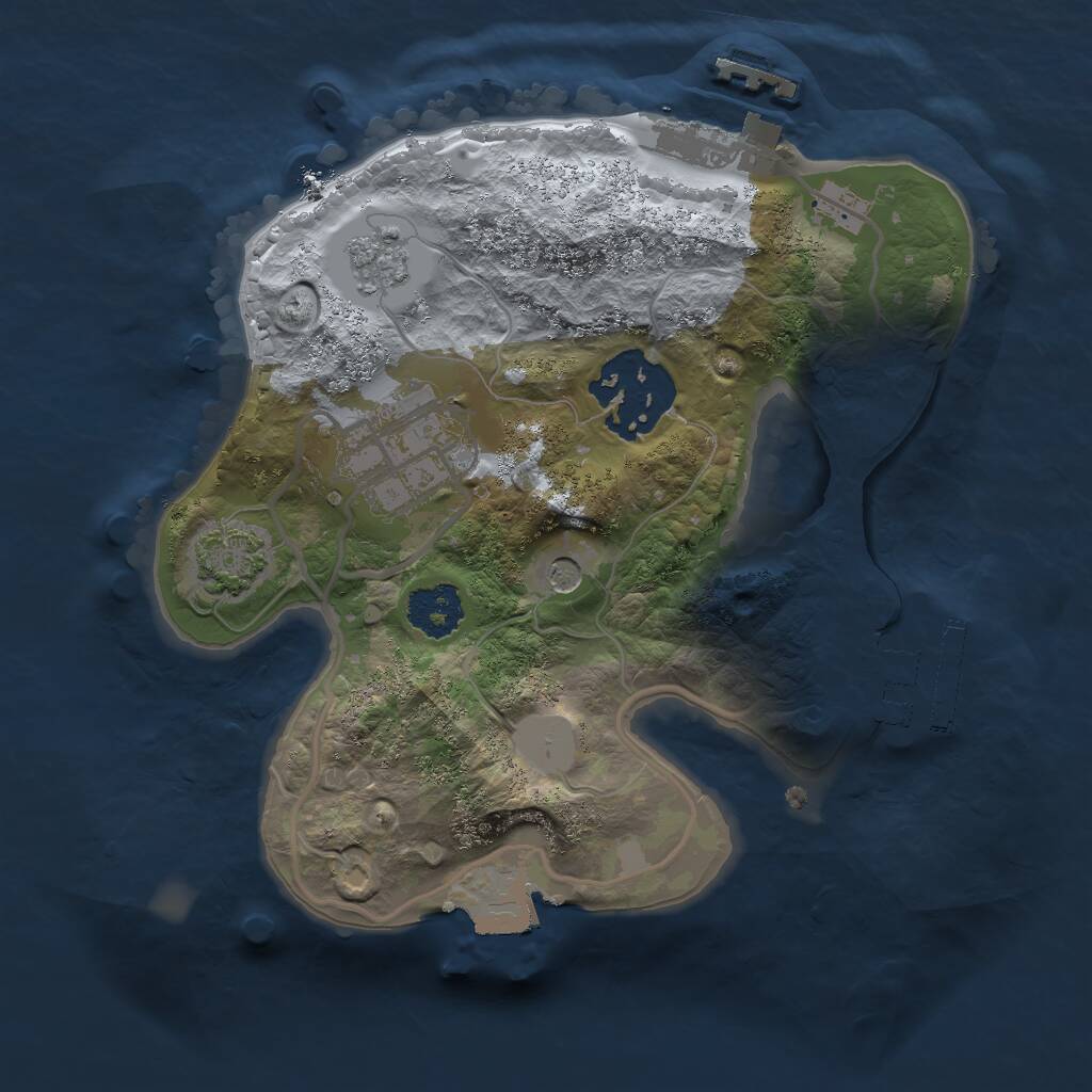 Rust Map: Procedural Map, Size: 2000, Seed: 190909, 8 Monuments