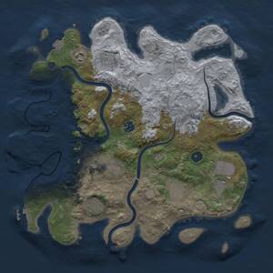 Thumbnail Rust Map: Procedural Map, Size: 3750, Seed: 1364949644, 15 Monuments