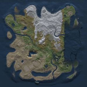 Thumbnail Rust Map: Procedural Map, Size: 4000, Seed: 35581576, 15 Monuments
