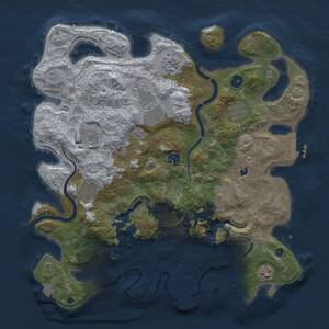 Thumbnail Rust Map: Procedural Map, Size: 4000, Seed: 156911, 15 Monuments