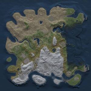 Thumbnail Rust Map: Procedural Map, Size: 4000, Seed: 436, 17 Monuments