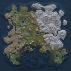 Thumbnail Rust Map: Procedural Map, Size: 4250, Seed: 974143637, 15 Monuments