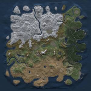 Thumbnail Rust Map: Procedural Map, Size: 4500, Seed: 352069366, 19 Monuments