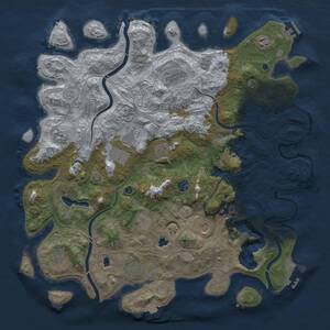 Thumbnail Rust Map: Procedural Map, Size: 4500, Seed: 352069366, 17 Monuments