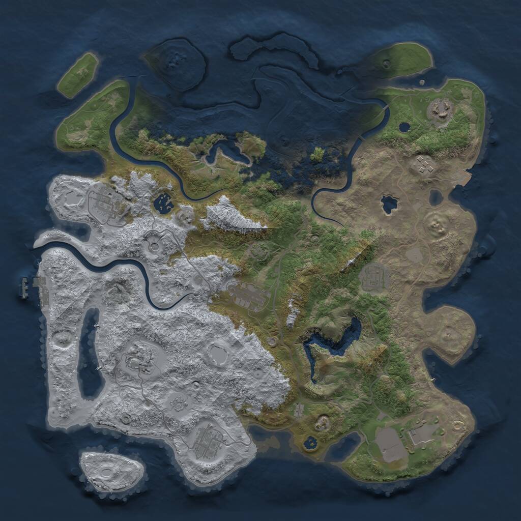 Rust Map: Procedural Map, Size: 4000, Seed: 1514479116, 14 Monuments