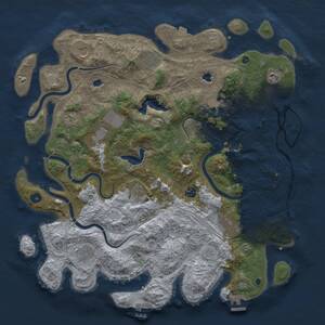 Thumbnail Rust Map: Procedural Map, Size: 4500, Seed: 55004979, 17 Monuments